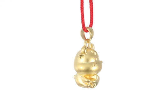 24K Gold Ox Pendant