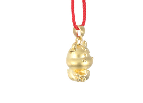 24K Gold Ox Pendant