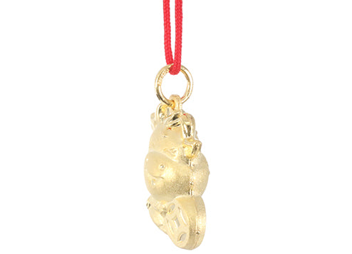 24K Gold Ox Pendant