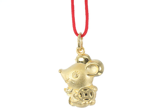 24K Gold Mouse Pendant