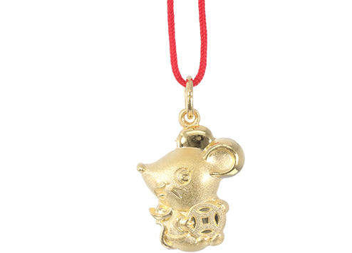 24K Gold Mouse Pendant