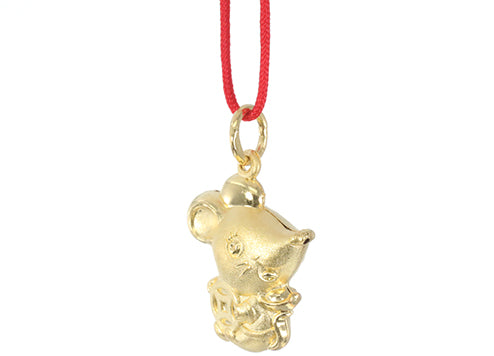 Load image into Gallery viewer, 24K Gold Mouse Pendant
