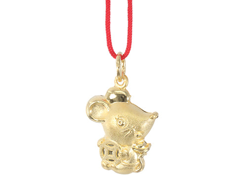 24K Gold Mouse Pendant