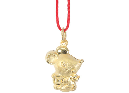 Load image into Gallery viewer, 24K Gold Mouse Pendant
