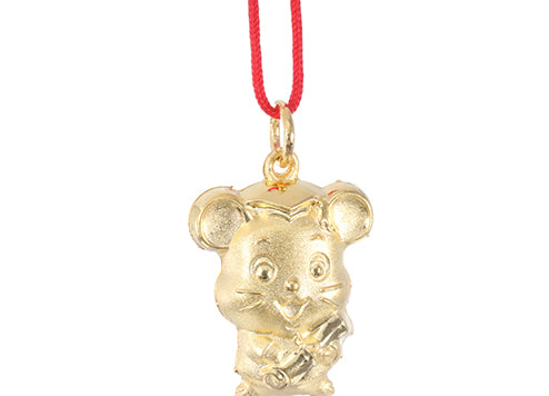 24K Gold Rat Pendant