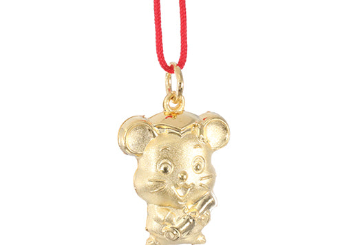 24K Gold Rat Pendant