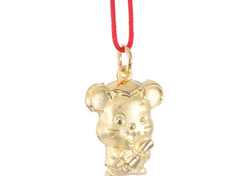 24K Gold Rat Pendant