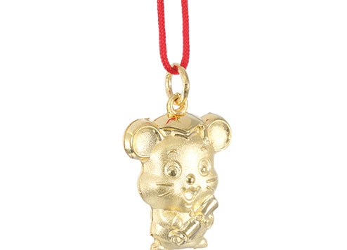 24K Gold Rat Pendant