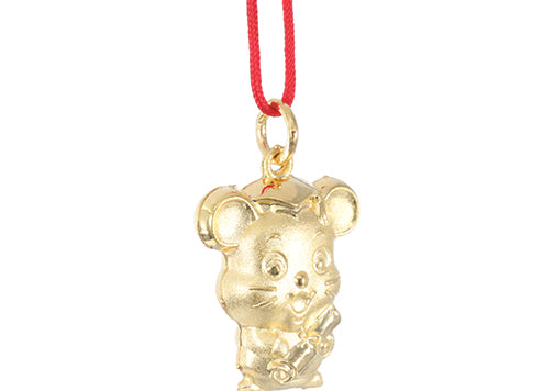 24K Gold Rat Pendant