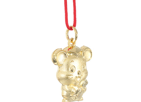 24K Gold Rat Pendant