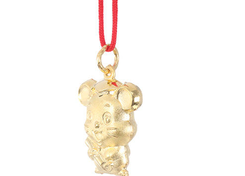 24K Gold Rat Pendant