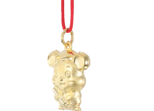 24K Gold Rat Pendant