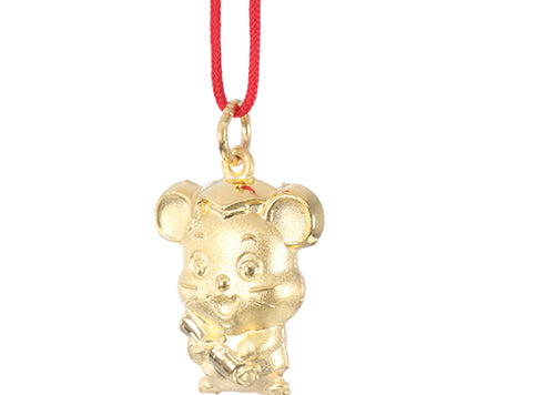 24K Gold Rat Pendant