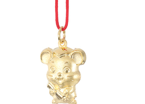 24K Gold Rat Pendant