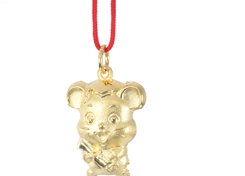 24K Gold Rat Pendant