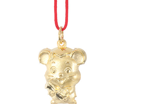 24K Gold Rat Pendant