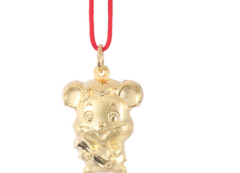 24K Gold Rat Pendant