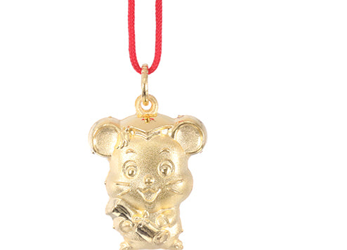 24K Gold Rat Pendant