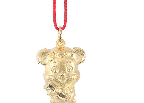 24K Gold Rat Pendant