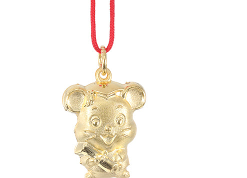 24K Gold Rat Pendant