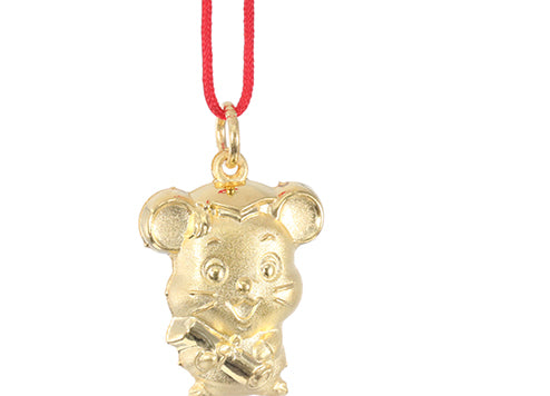 24K Gold Rat Pendant