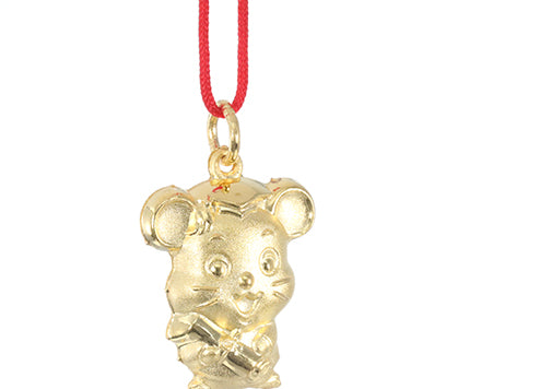 24K Gold Rat Pendant