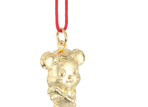 24K Gold Rat Pendant