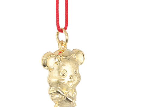 24K Gold Rat Pendant