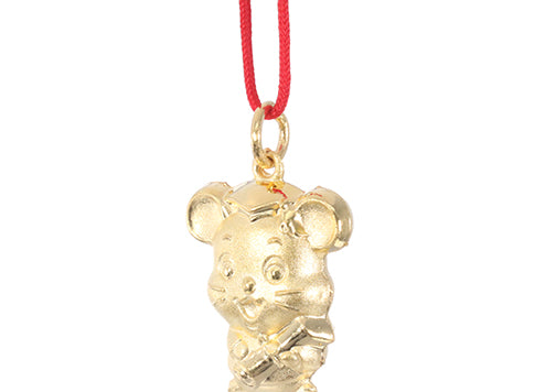 24K Gold Rat Pendant