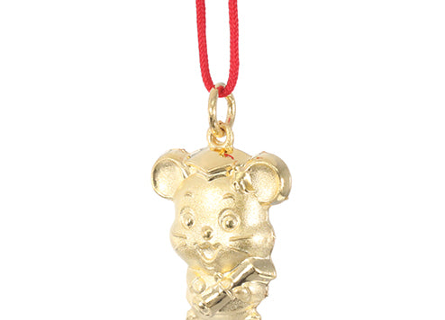 24K Gold Rat Pendant