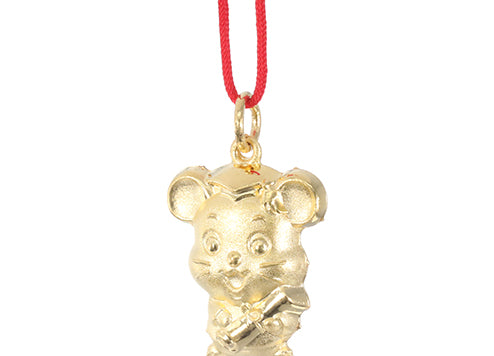 24K Gold Rat Pendant