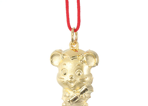 24K Gold Rat Pendant