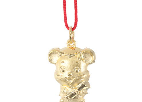 24K Gold Rat Pendant