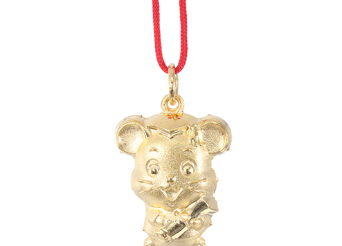 24K Gold Rat Pendant