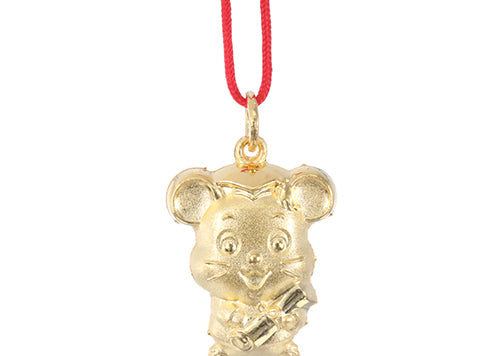 24K Gold Rat Pendant