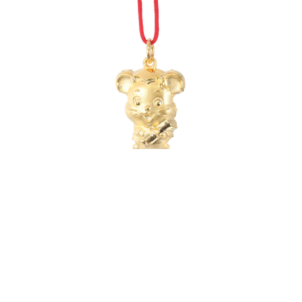 24K Gold Rat Pendant