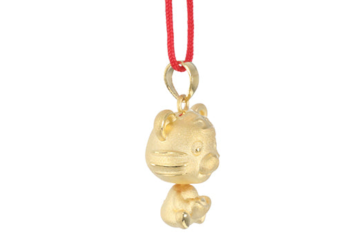 24K Gold Tiger Pendant