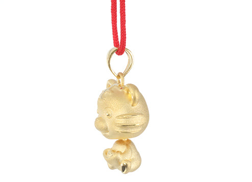 24K Gold Tiger Pendant