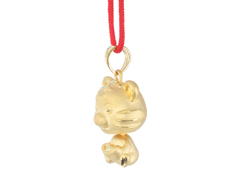 24K Gold Tiger Pendant