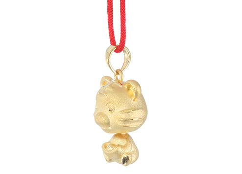 24K Gold Tiger Pendant