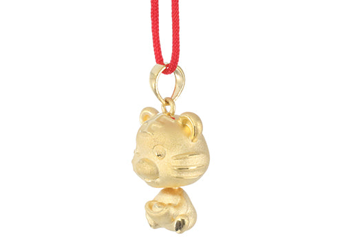 24K Gold Tiger Pendant