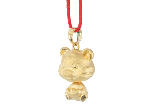 24K Gold Tiger Pendant