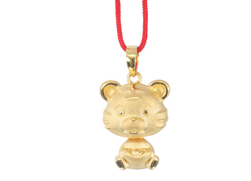 24K Gold Tiger Pendant